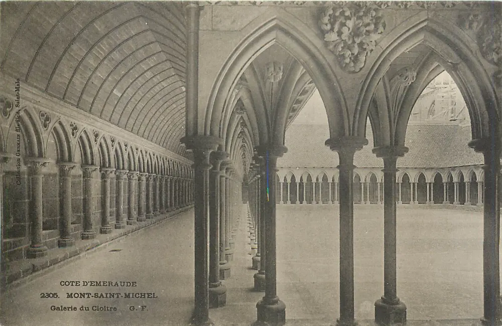 Galería del Cloître — Mont-Saint-Michel — G.F. n°2305 - Anverso