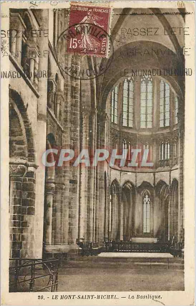 O Mont-Saint-Michel — A Basílica — Edição A. Lezard - Frente