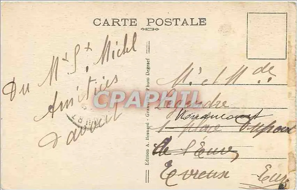 O Mont-Saint-Michel — A Basílica — Edição A. Lezard - Verso