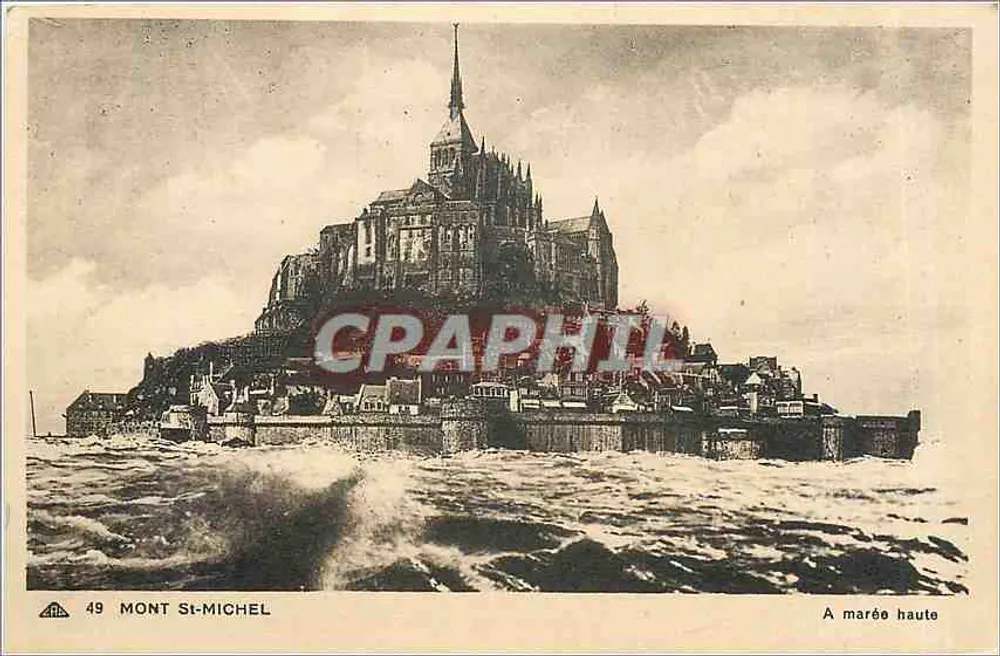 Monte Saint-Michel — à maré alta — n° 49 - Frente