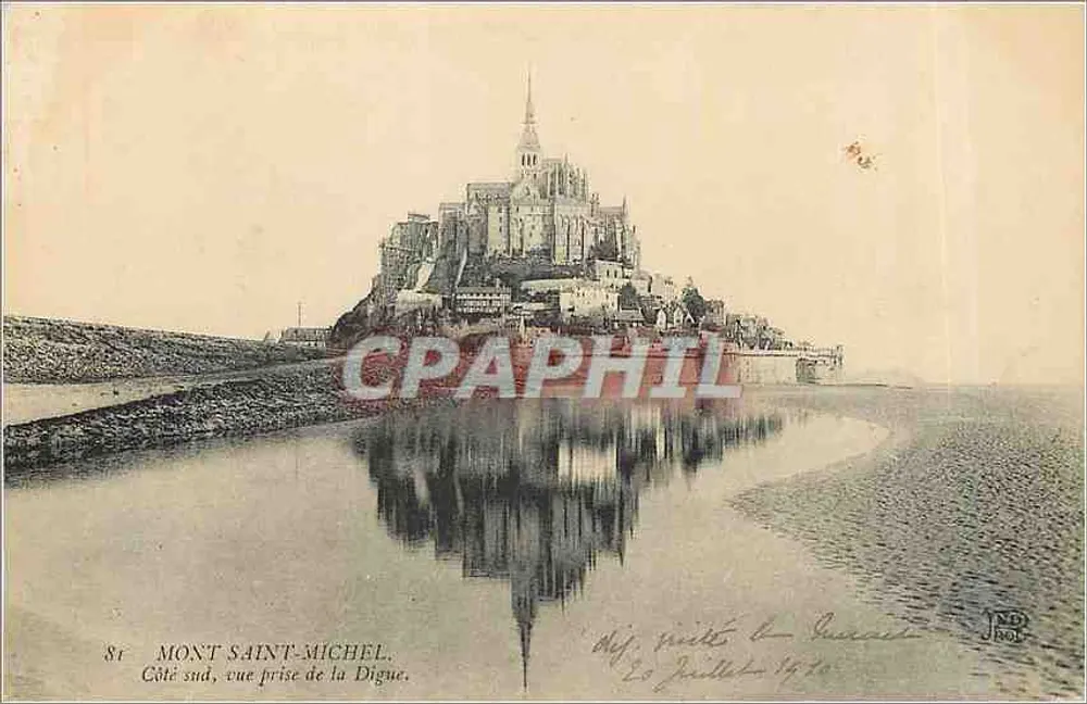 Mont Saint-Michel — Südseite, Aufnahme von der Digue — J. D. B. (Verlag ?) Nr. 81 - Vorderseite