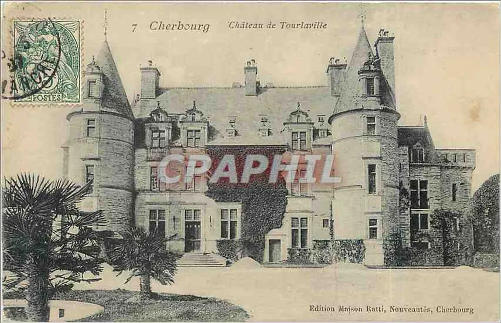 Cherbourg — Kasteel van Tourlaville — Uitgave Maison Ratti, Nouveauautes, Cherbourg - Voorkant