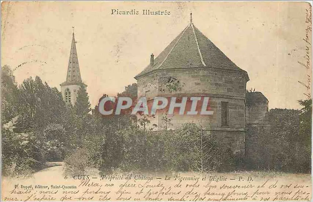 Cuts — Eigentum des Schlosses — Der Taubenschlag und die Kirche — P. D. — Picardie Illustrée - Vorderseite