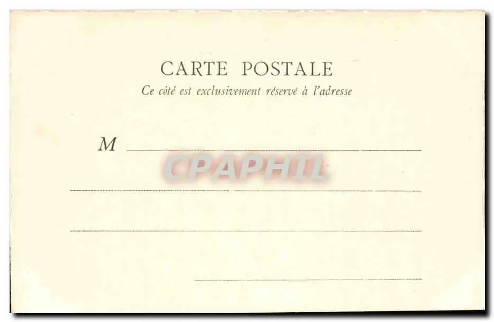 Castelo de Chantilly — Vista dos Parterres — B.F., Paris - Verso