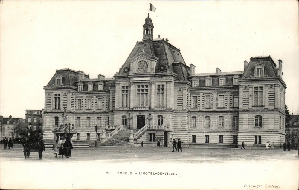 Évreux — O Hotel de Ville — G. Lebigre, Editor. - Frente