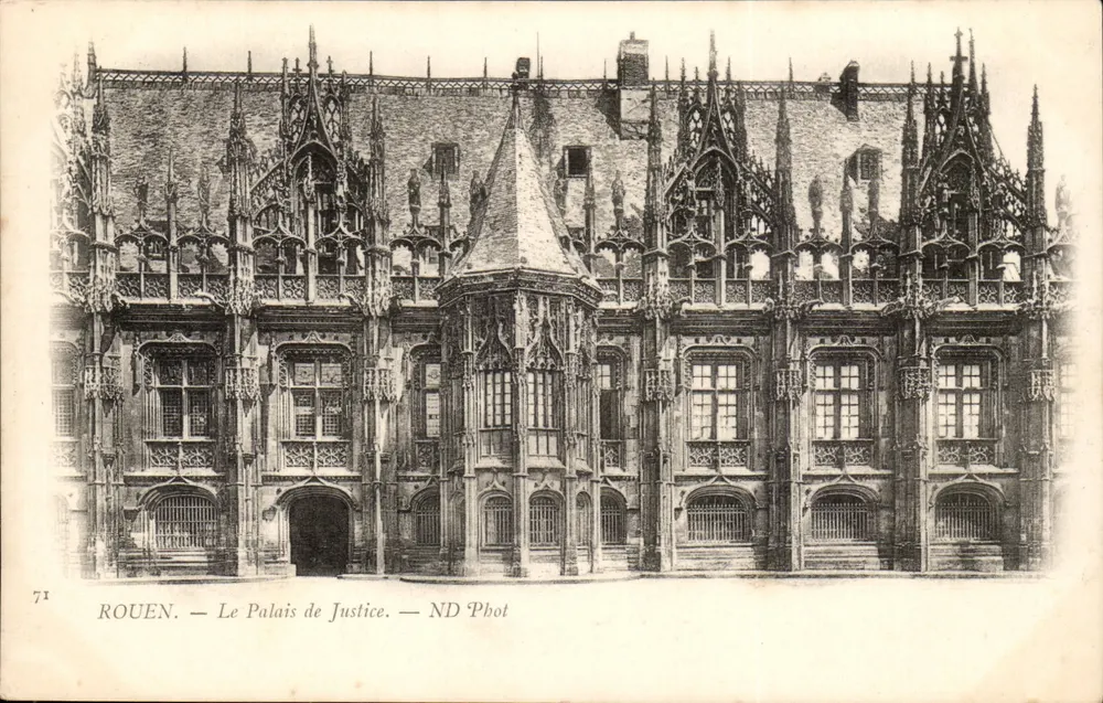 Rouen — O Palácio de Justiça — ND Phot - Frente