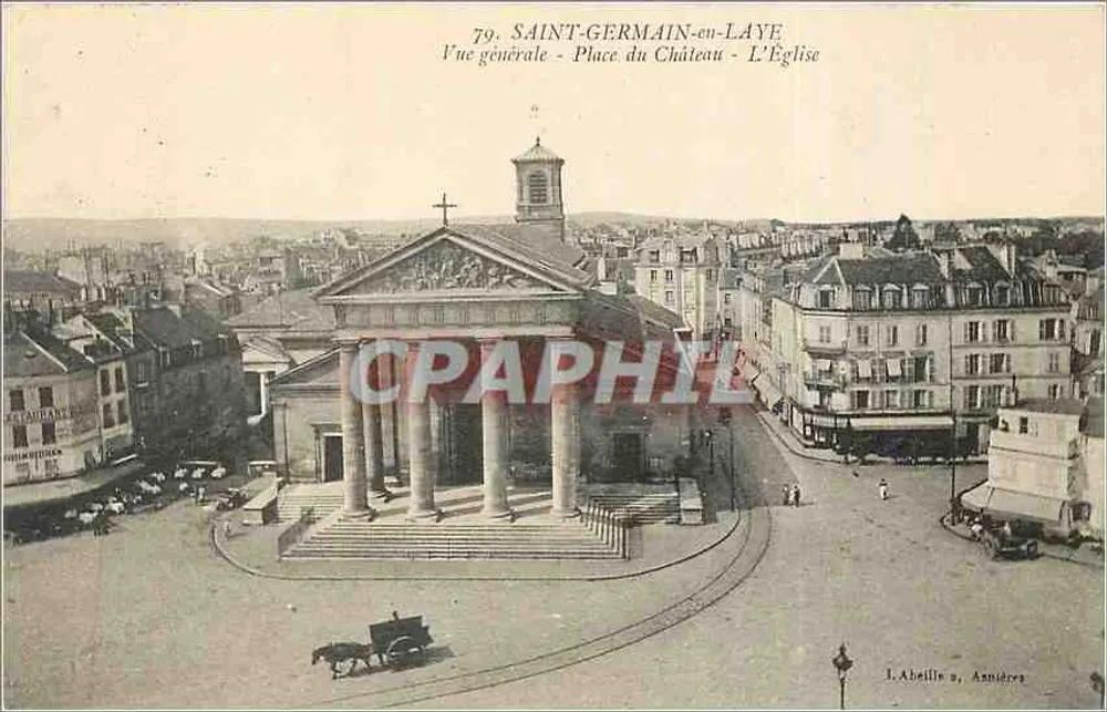 Saint-Germain-en-Laye — Allgemeiner Blick - Place du Château - Die Kirche — I. Abellis, Axnides - Vorderseite