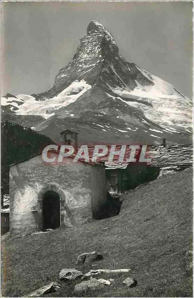 Findelen ob Zermatt — uitzicht op het Matterhorn (2164 m) — Photo Otto Furter, Davos-Platz - Voorkant
