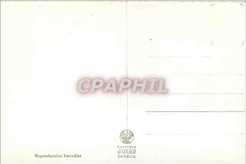 Montreux — Le Denti del Mezzogiorno — Edizioni Jaeger Genève, n° 7303 - Verso