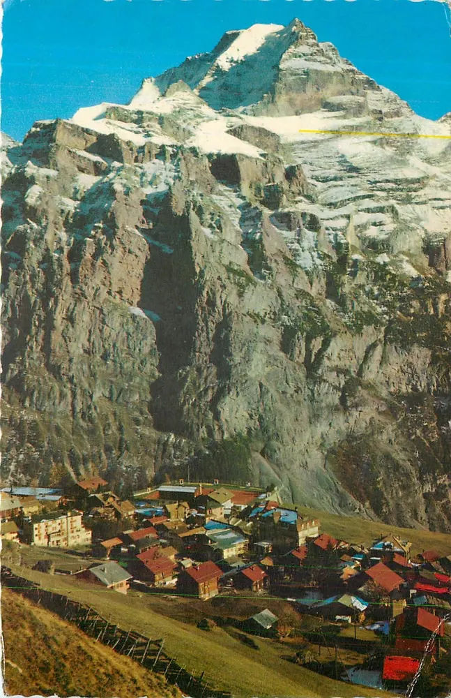 Mürren (1642 m) und Jungfrau (4166 m) — Photoglob-Wehrli AG, Zürich — n° 782 - Frente