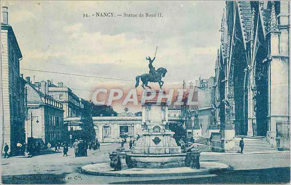 NANCY — Estátua de René II — Fotocópias A. Hamon et Cie - Frente