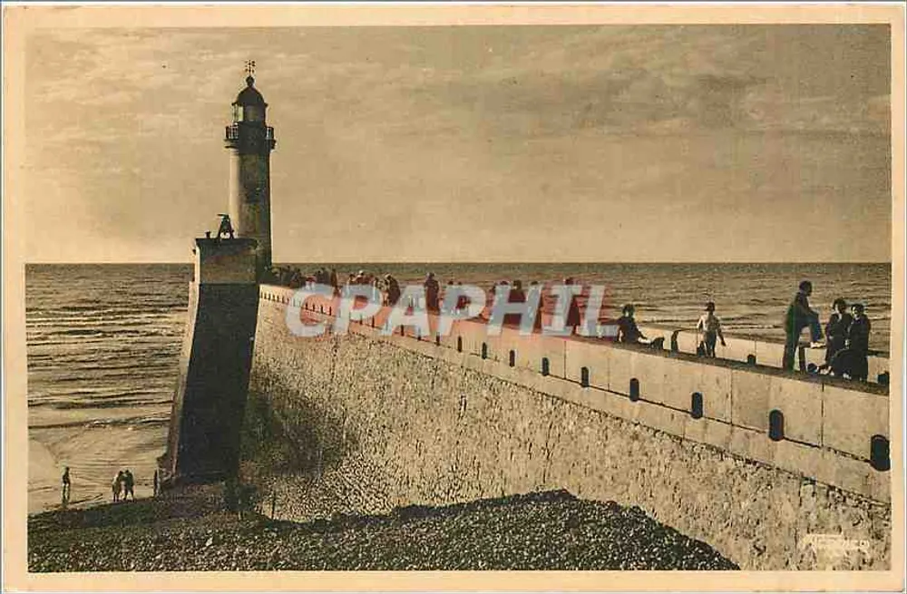 Le Tréport-Eu-Mers — La classique promenade autour du phare — Édition d'Héliogravure d'Art - Recto