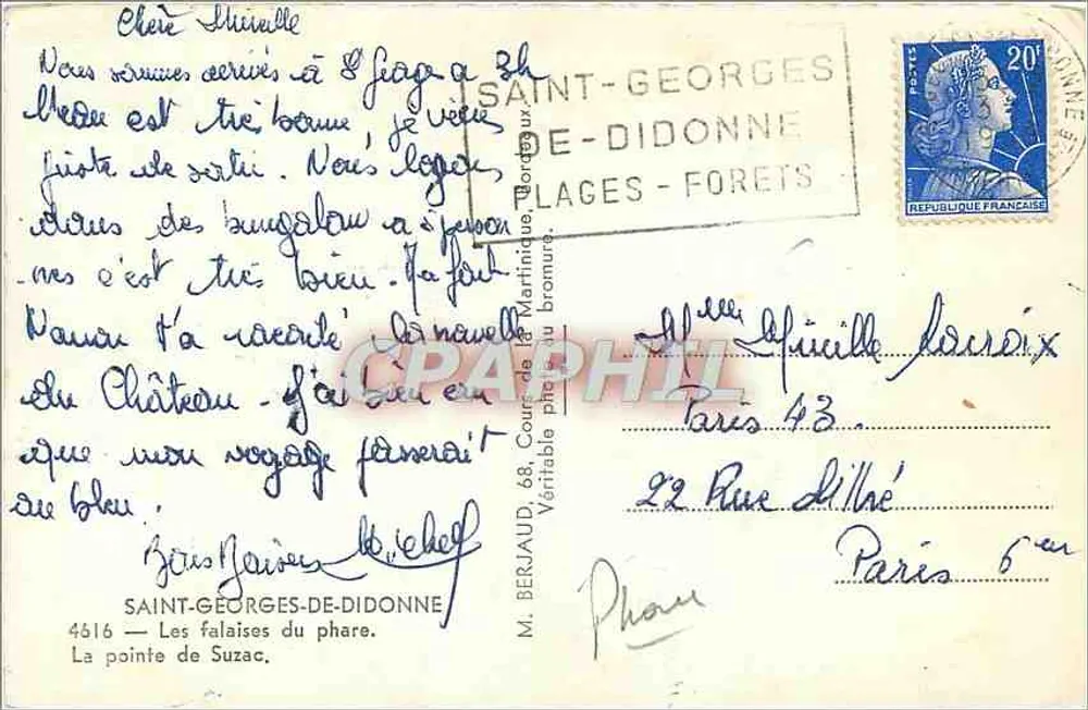 Saint-Georges-de-Didonne — Die Klippen des Leuchtturms — M. Beraud - Rückseite