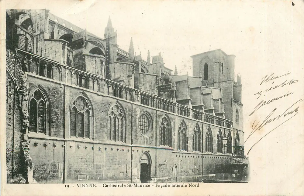 Vienne - Cathédrale St-Maurice - Façade latérale Nord - Recto