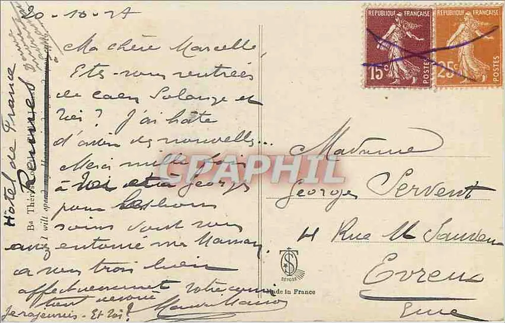 Irmã Thérèse de l'Enfant-Jésus — retrato — editor não identificado - Verso