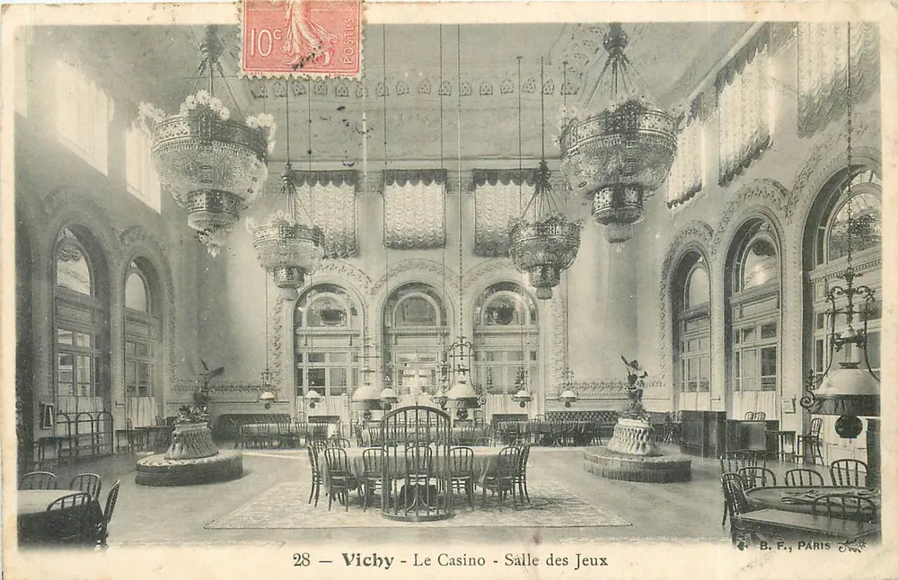 Vichy - Das Casino - Spielzimmer — B. F., PARIS, n°28 - Vorderseite