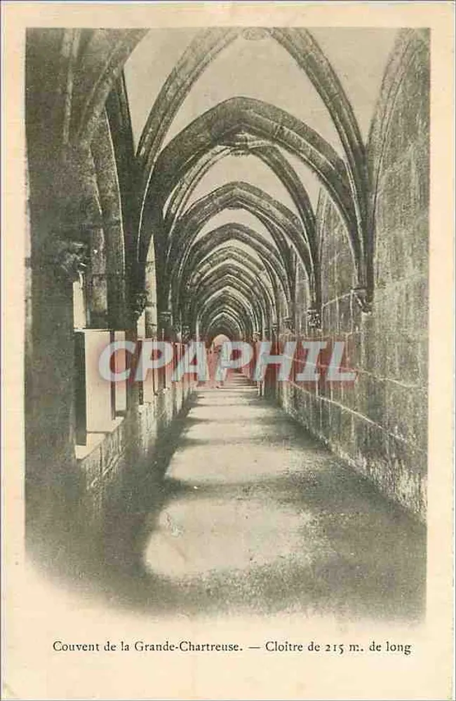 Convento da Grande-Chartreuse — Claustro de 215 m de comprimento - Frente
