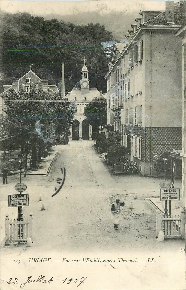 Uriage — View towards the Thermal Establishment — LL. No. 223 - Front