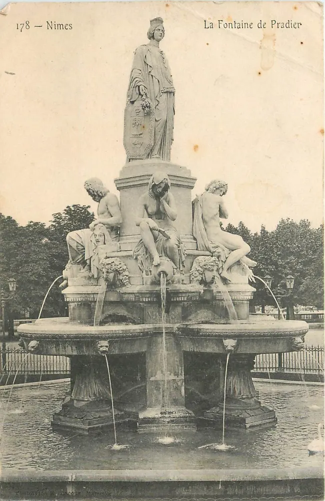 Nîmes — Fonte de Pradier — editor Jacques Némaire, n° 178 - Frente