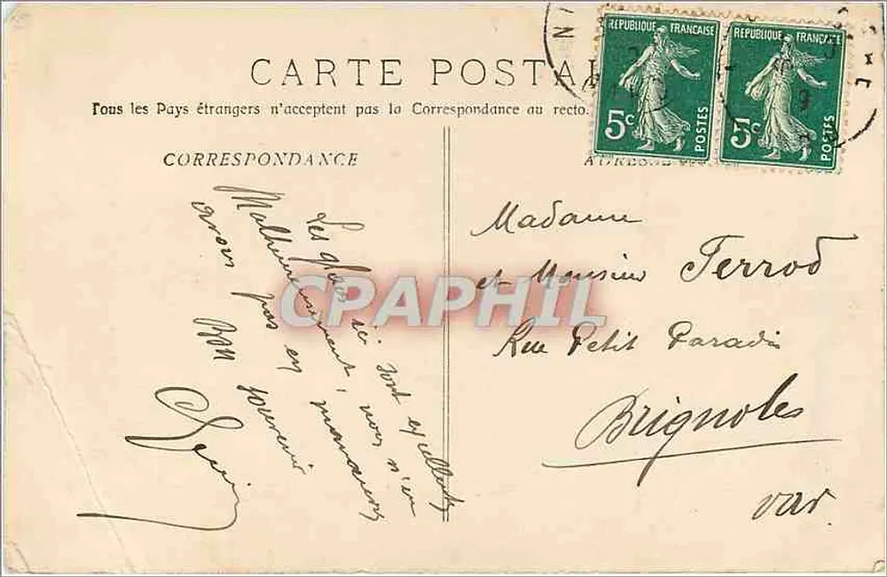 Nîmes — Fonte de Pradier — editor Jacques Némaire, n° 178 - Verso