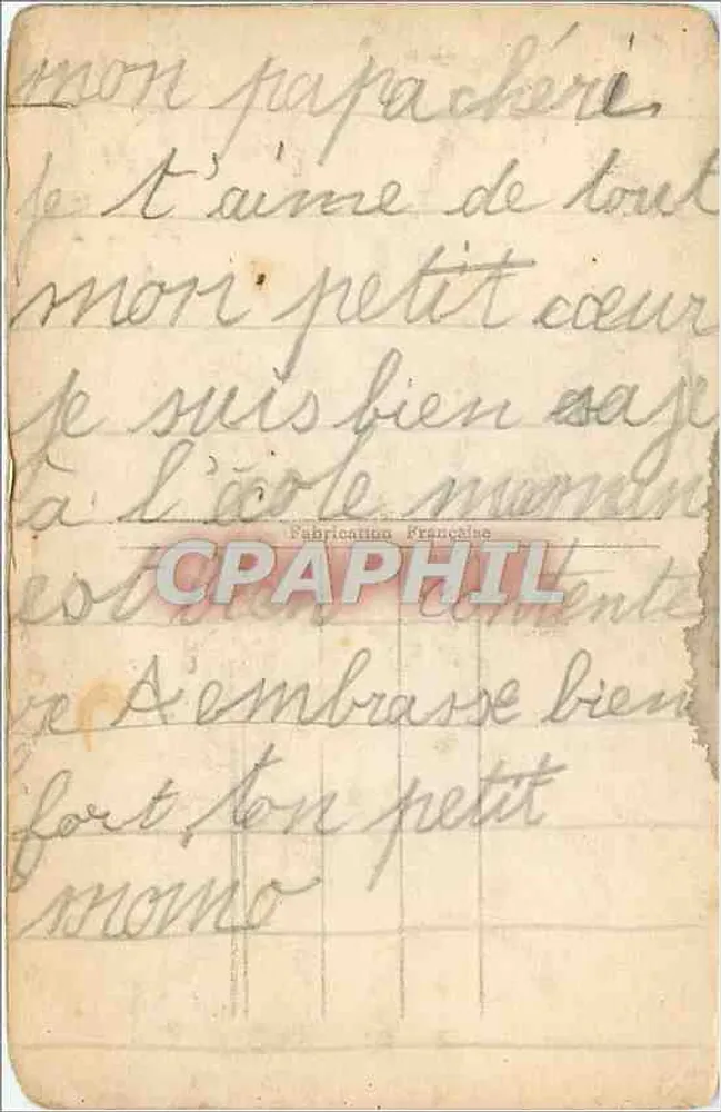 Enfant en uniforme marin tenant un bouquet — Gloria, n°1095 - Verso