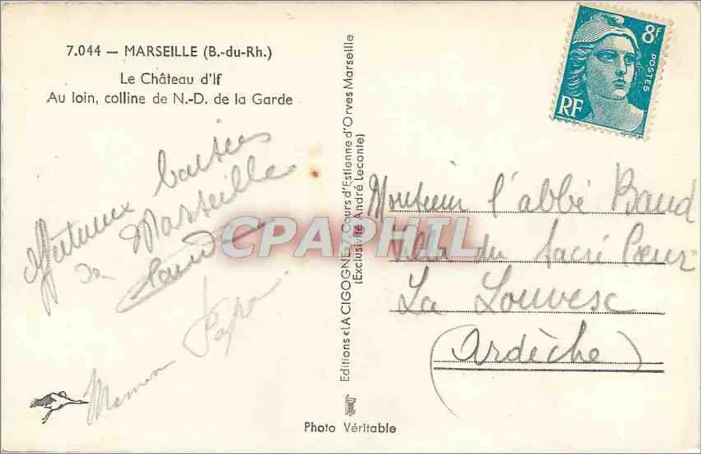 Schloss If — Berg der N.-D. de la Garde — Éditions La Cigogne - Rückseite