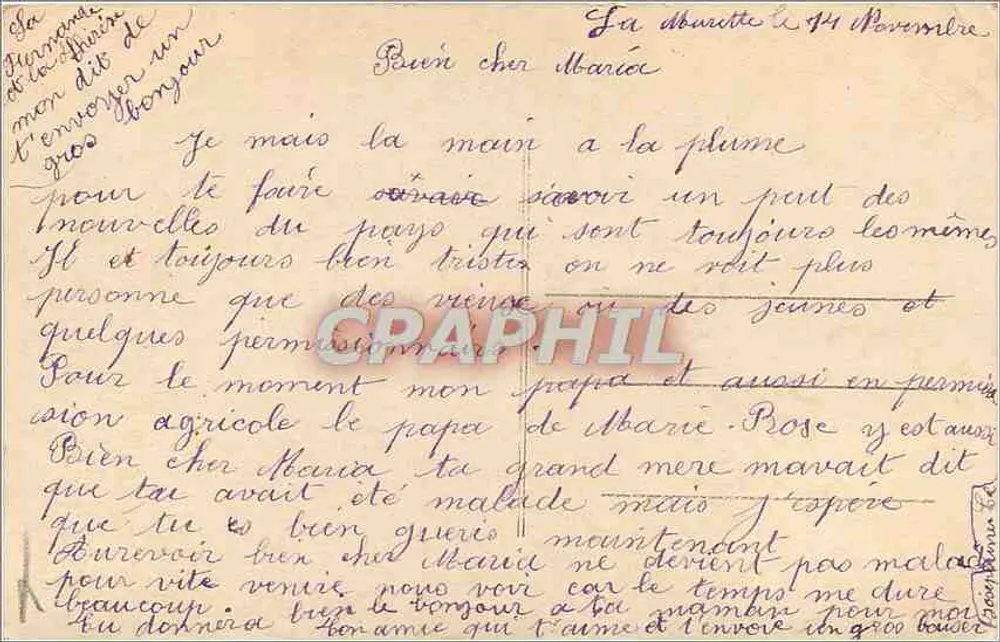Jovem mulher em vestido roxo segurando rosas — La Favorite 1278 - Verso