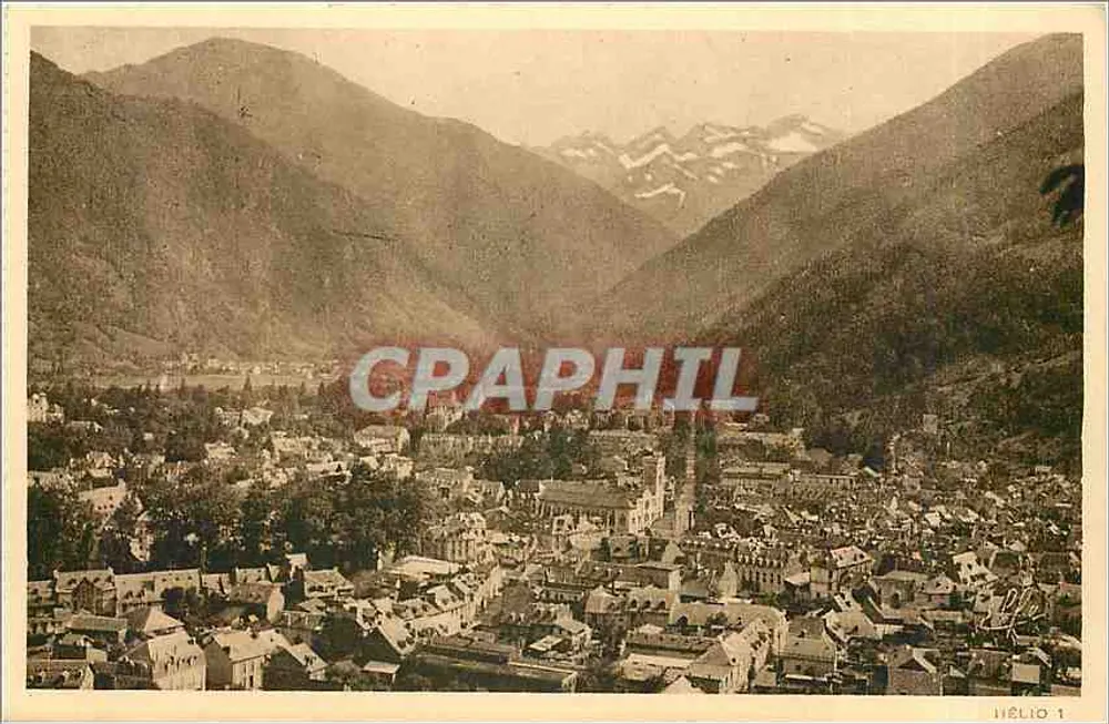Luchon — Algemene uitzicht — Lithografie 'Elle' Pyreneeën-Atlantiek - Voorkant