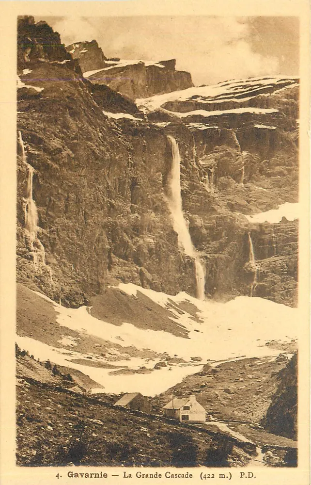 Gavarnie — A Grande Cascata (422 m.) — P.D. - Frente