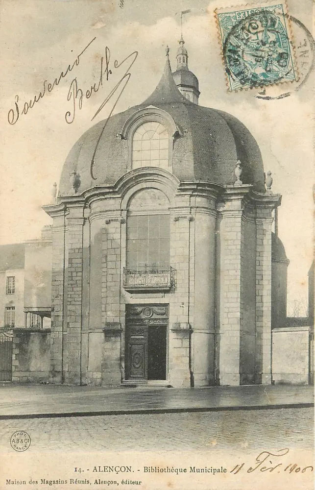 Alençon — Biblioteca Municipal — Maison des Magasins Réunis, editor - Frente