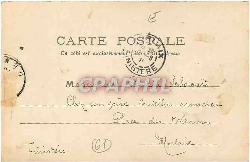 Alençon - Vieille Maison rue de la Barre — M.C.F.L. Bay (Série) — n°13 - Verso