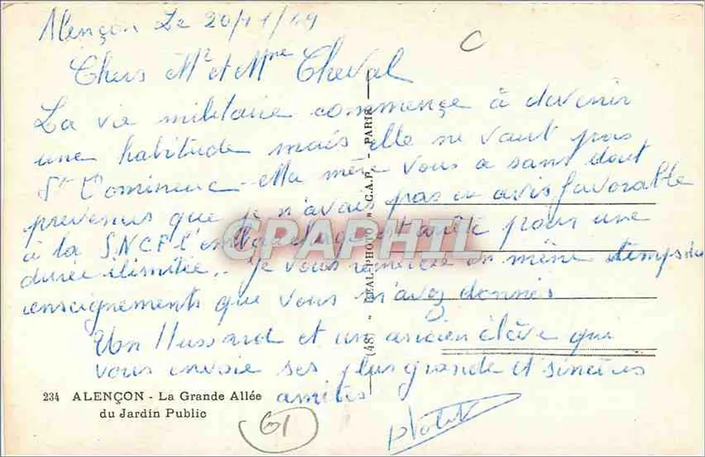 Alençon — La Grande Allée du Jardin Public — éditeur Cap - Verso