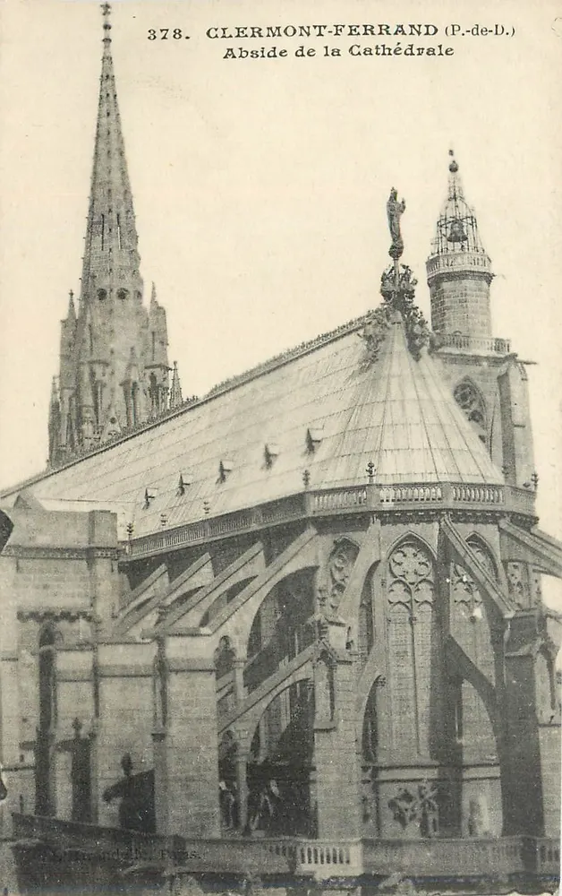 Clermont-Ferrand (P.-de-B.) — Abside da Catedral — Editor: J. Lefebvre, n° 378 - Frente