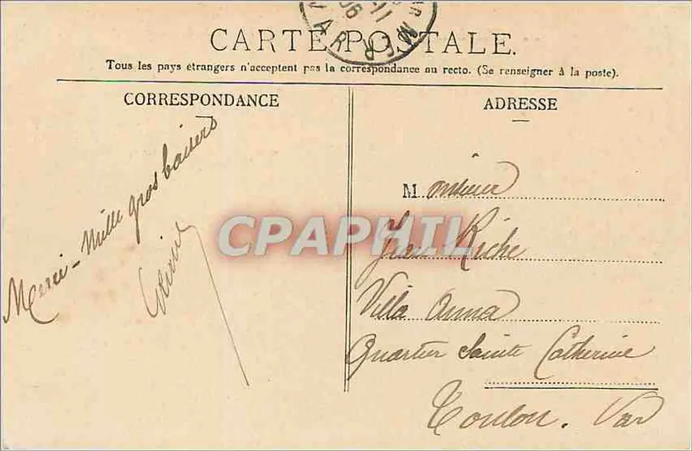 Cherbourg — O Bassin de Retenue — Elcheas G. B.T. - Verso