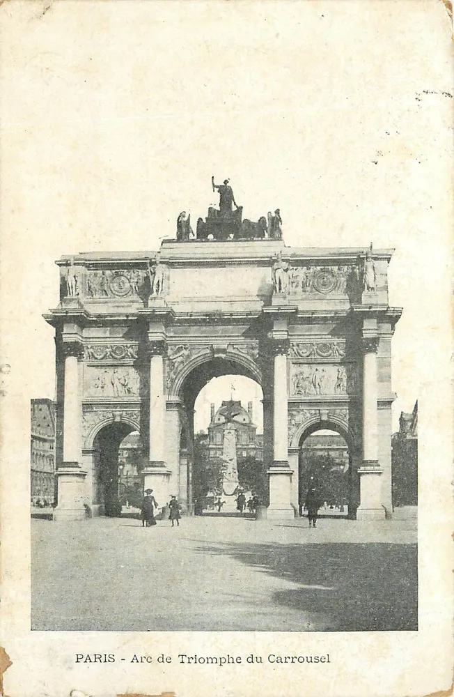 PARIS - Arco do Triunfo do Carrousel — editor não visível, número de série não legível - Frente