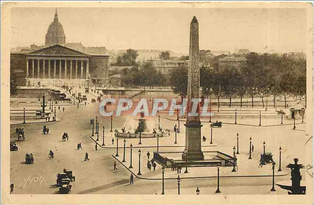 Place de la Concorde — Der Obelisk und das Chamber of Deputies — Les Éditions d'Art, Paris - Vorderseite
