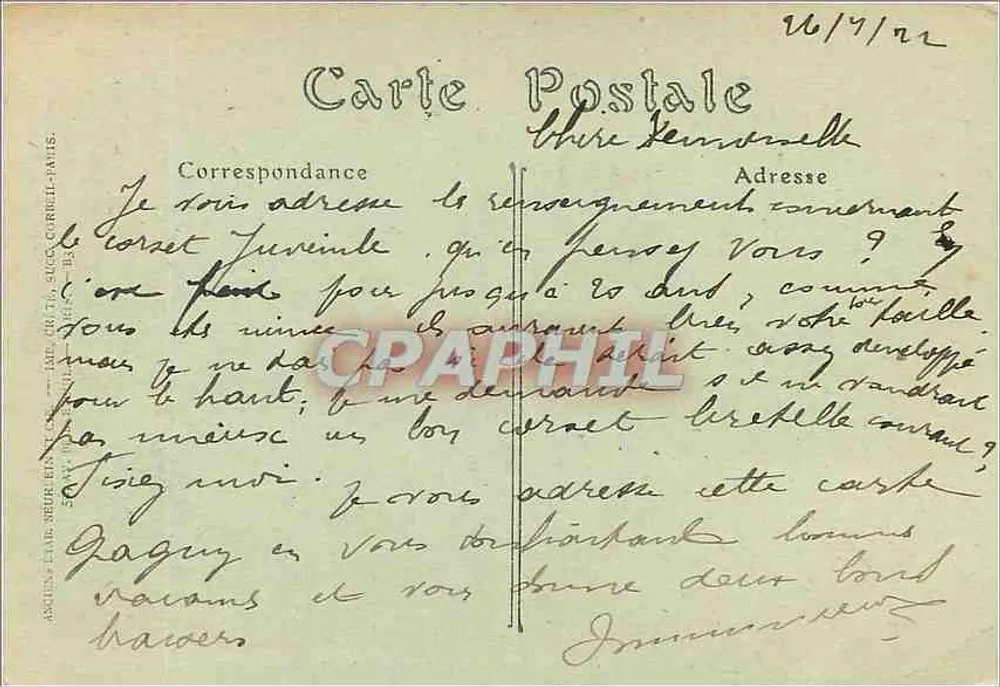 Paris — Parc des Buttes-Chaumont, der Hängebrücke, der See — N.D. Hol. n° 2824 - Rückseite