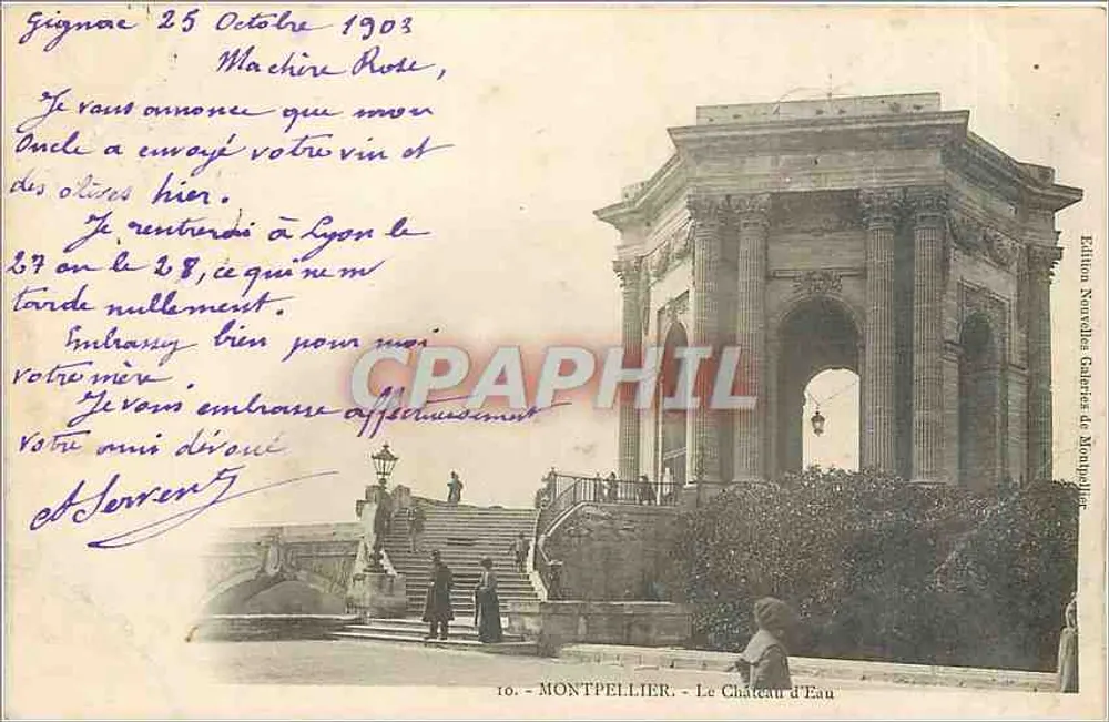 Montpellier — O Castelo da Água — Edição Norvales Cartes de Montpellier, n°10 - Frente