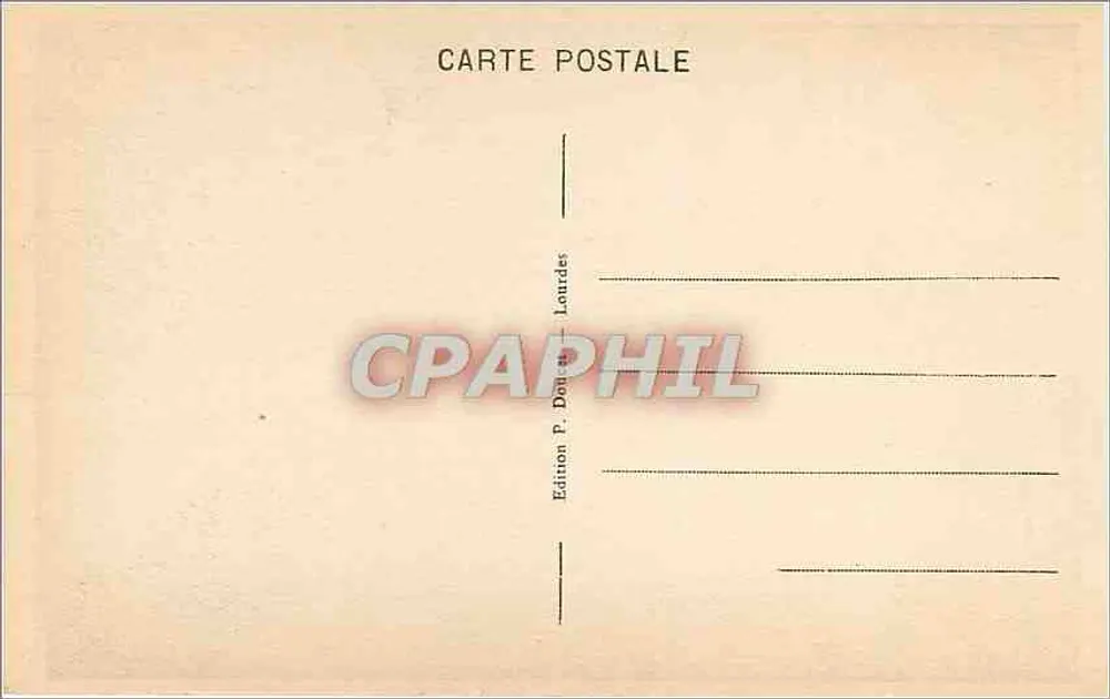 Cauterets - O Ponte da Espanha — P.D. — Edição P. Douet, Lourdes - Verso
