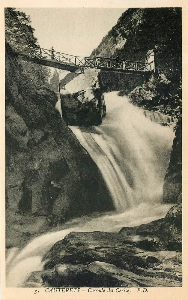 Cauterets - Cachoeira do Cerisey — P.D. — Edição P. Dunoet, Lourdes - Frente