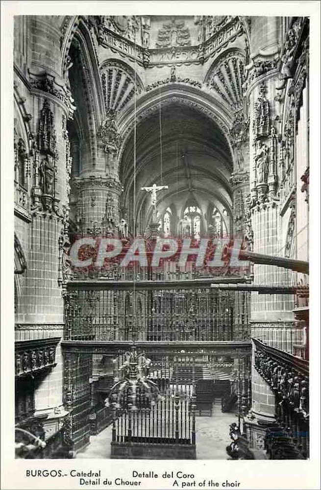 Burgos - Cathédrale - Détail du chœur - Recto