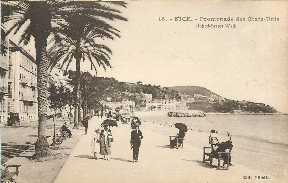 NICE - Promenade des États-Unis — Edit. Gilletta, n°16 - Frente