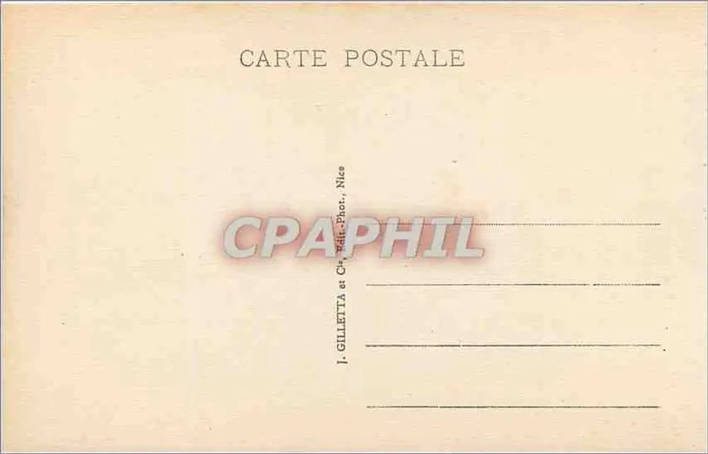 NICE - Promenade des États-Unis — Edit. Gilletta, n°16 - Verso