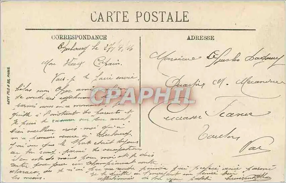 Cherbourg — Vista geral — LL. — Vues Paris n° 6 - Verso