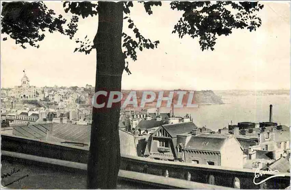 Granville (Manche) — Vista su Roche-Gautier — Editore Emma Bernard, n°45 - Recto