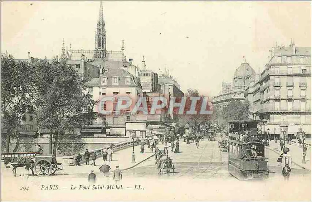 Paris — Le Pont Saint-Michel — LL. n°294 - Recto
