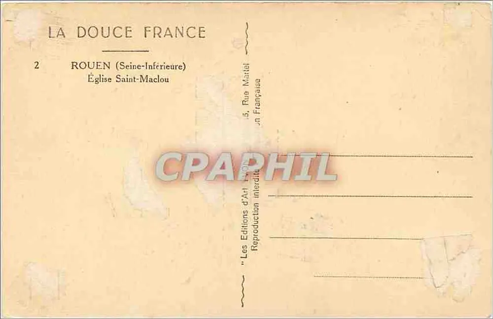 Église Saint-Maclou — Rouen (Seine-Inférieure) — Les Éditions d'Art Française - Verso
