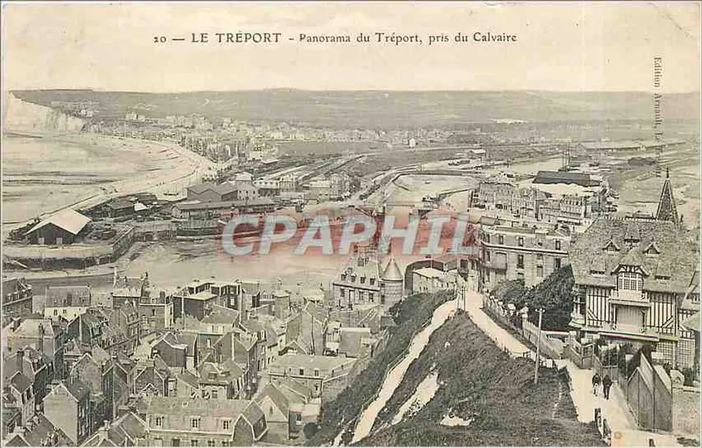 Le Tréport - Panorama du Tréport, pris du Calvaire — Édition Annonay, n°20 - Recto