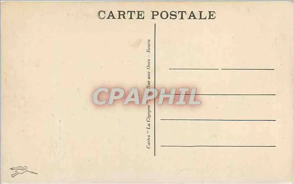 Rouen — Vue générale prise du Transbordeur — Cartes 'La Cigogne' - Verso