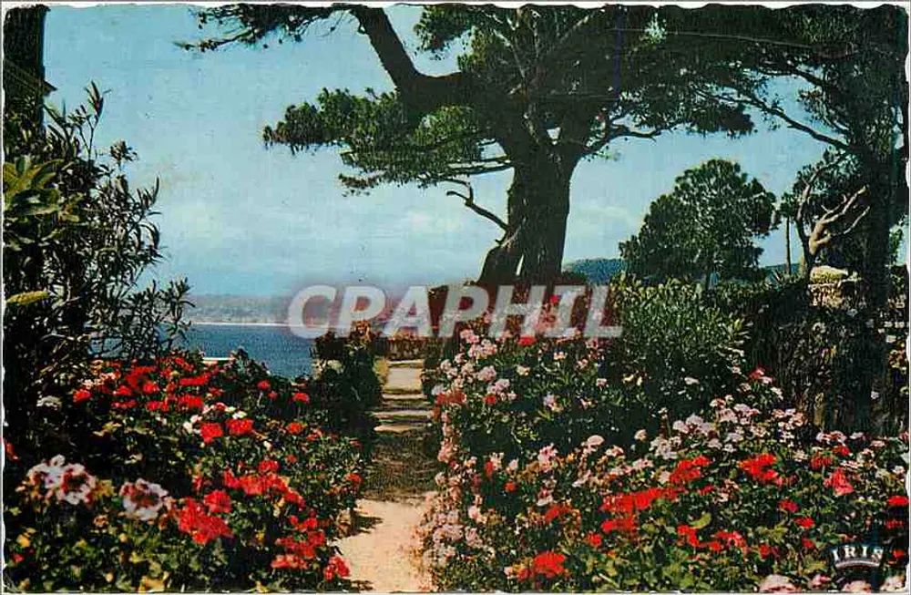 Jardines floridos junto a las orillas del Mediterráneo — Reflejos de la Costa Azul — Ediciones La Cigogne, Mónaco, n° 06.000.18 - Anverso